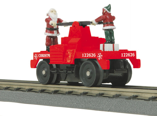MTH 30-5267 - RailKing - Operating Hand Car "Christmas" #122626