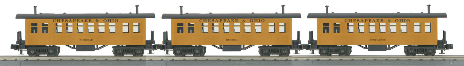 MTH 30-6454 - Overton Passenger Coach Set "Chesapeake & Ohio" (3-Car)