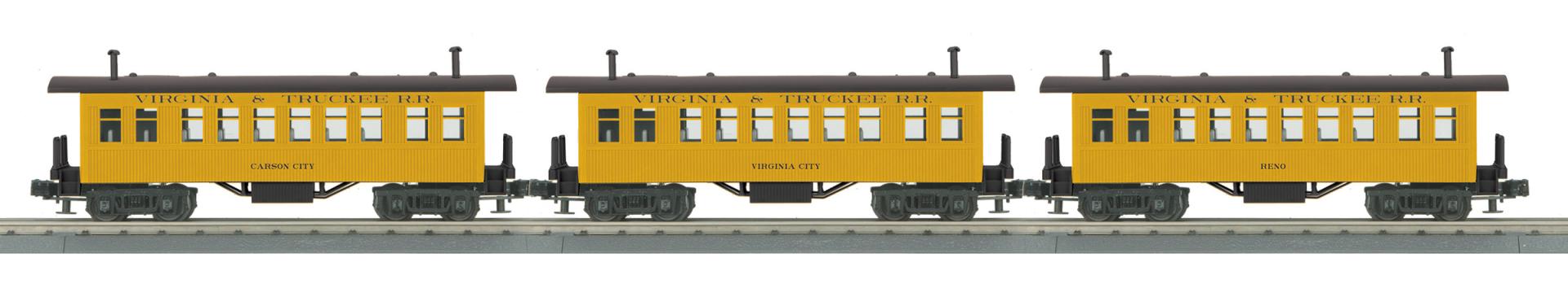 MTH 30-6456 - Overton Passenger Coach Set "Virginia & Truckee" (3-Car)