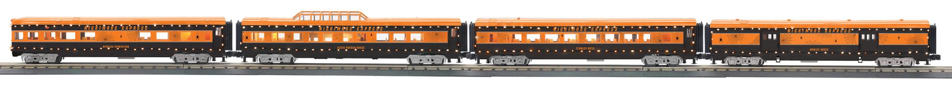 MTH 30-68282 - 60’ Streamlined Passenger Set "Halloween" w/ LED Lights (4-Car)