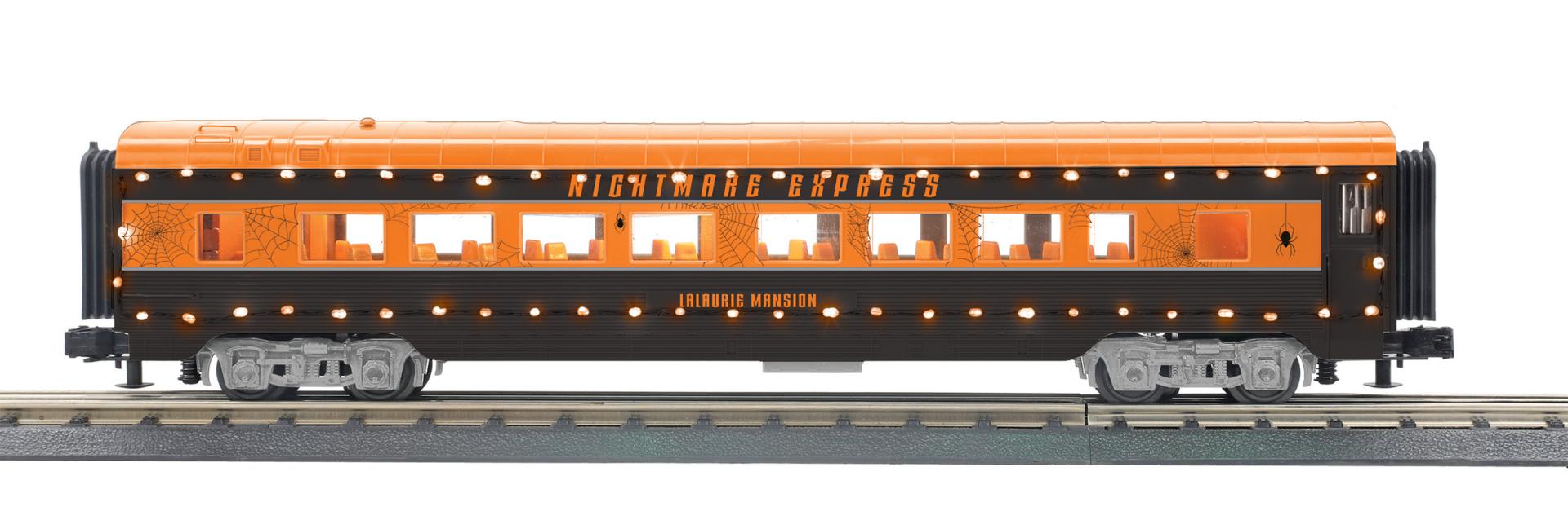 MTH 30-68284 - 60’ Streamlined Coach Car "Halloween" #LaLaurie Mansion w/ LED Lights