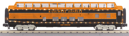 MTH 30-68285 - 60’ Streamlined Full-Length Vista Dome Car "Halloween" #Lemp Mansion w/ LED Lights - MrMuffin'sTrains