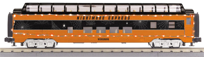 MTH 30-68305 - RailKing - 60’ Streamlined Full-Length Vista Dome Car "Halloween" #Vicksburg w/ LED Lights