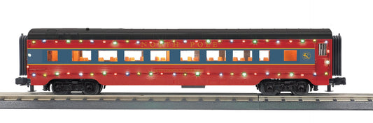 MTH 30-68312 - RailKing - 60’ Streamlined Coach Car "North Pole" w/ LED Lights