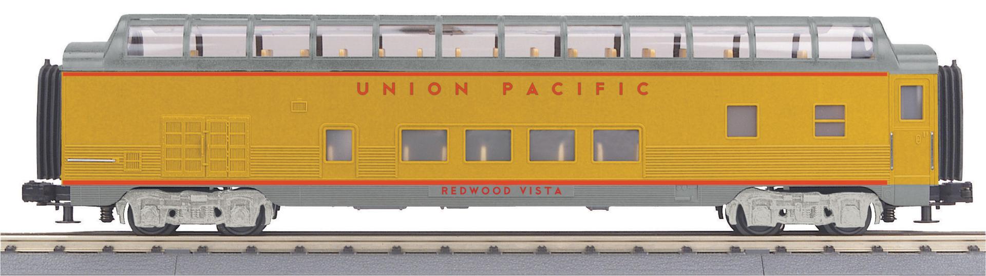 MTH 30-68317 - RailKing - 60’ Streamlined Full-Length Vista Dome Car "Union Pacific" #Redwood Vista