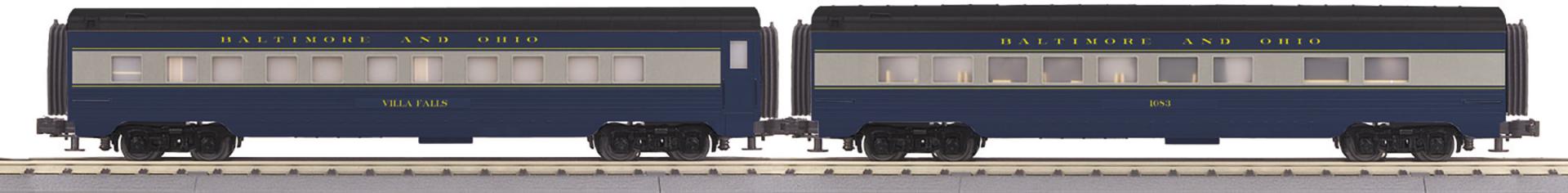 MTH 30-68334 - RailKing - 60’ Streamlined Sleeper/Diner "Baltimore & Ohio" (2-Car)