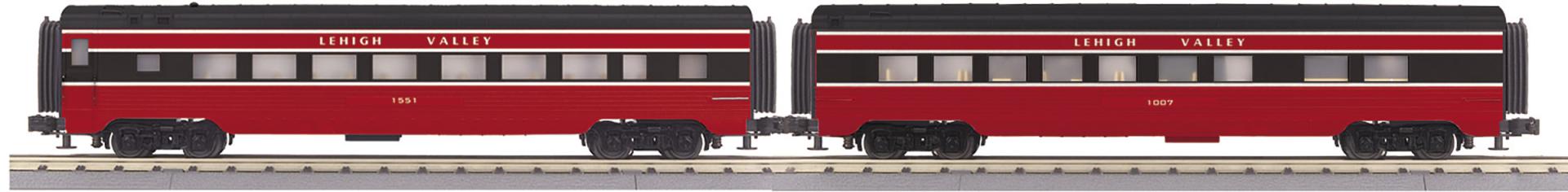 MTH 30-68338 - RailKing - 60’ Streamlined Sleeper/Diner "Lehigh Valley" (2-Car)