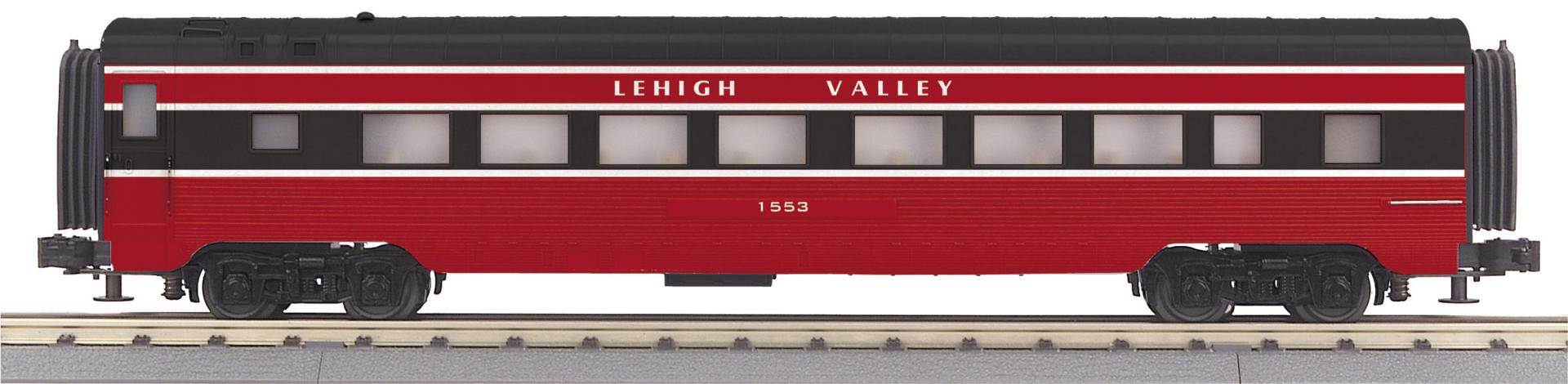 MTH 30-68339 - RailKing - 60’ Streamlined Coach Car "Lehigh Valley" #1553