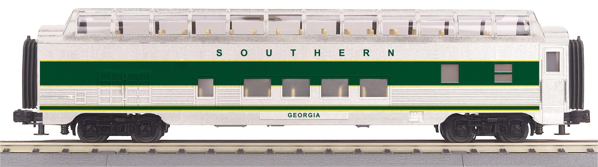 MTH 30-68344 - RailKing - 60’ Streamlined Full-Length Vista Dome Car "Southern" #Georgia