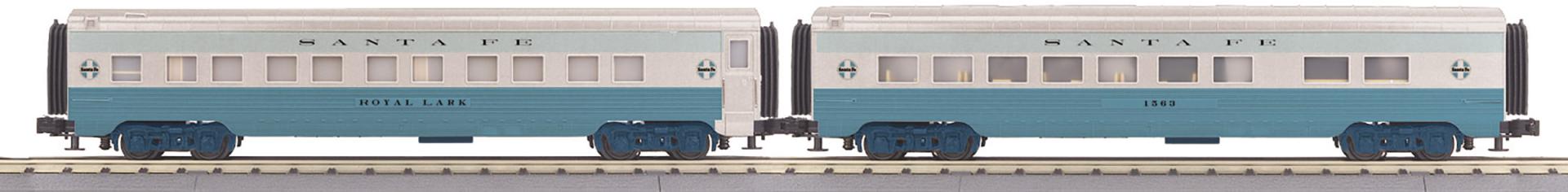MTH 30-68350 - RailKing - 60’ Streamlined Sleeper/Diner "Santa Fe" (2-Car)