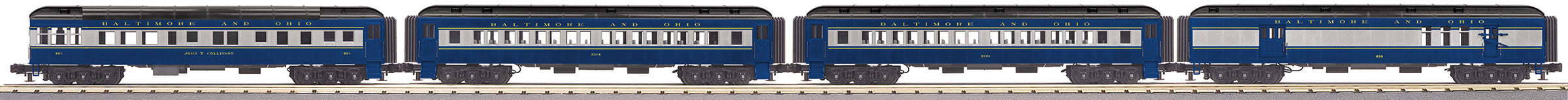 MTH 30-69354- 60' Madison Passenger Set "Baltimore & Ohio" (4-Car)