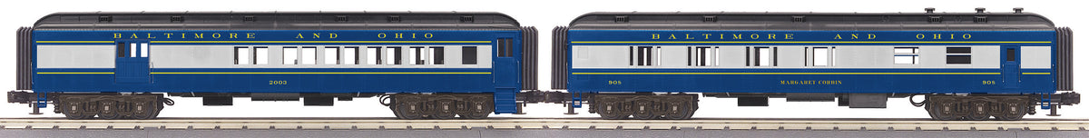 MTH 30-69355 - 60' Madison Combo/Diner Set "Baltimore & Ohio" (2-Car)