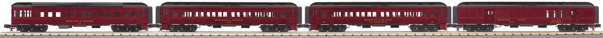 MTH 30-69357 - 60' Madison Passenger Set "Boston & Maine" (4-Car) - MrMuffin'sTrains