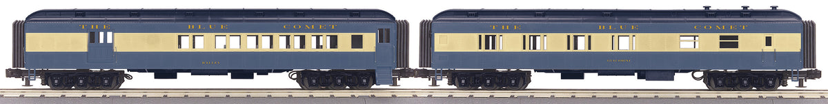 MTH 30-69364 - 60' Madison Combo/Diner Set "Jersey Central" (Blue Comet) 2-Car - MrMuffin'sTrains
