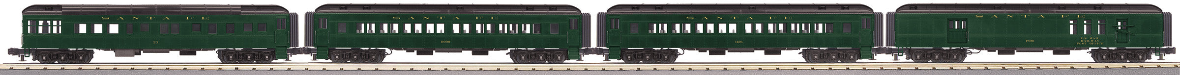 MTH 30-69366 - 60' Madison Passenger Set "Santa Fe" (4-Car)