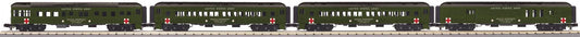 MTH 30-69392 - RailKing - 60’ Madison Passenger Set "U.S. Army" (4-Car)