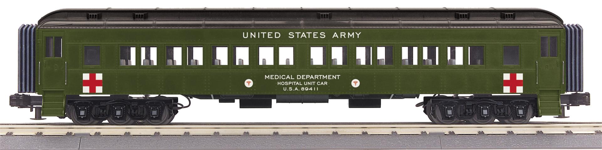 MTH 30-69394 - RailKing - 60’ Madison Coach Car "U.S. Army" #89411