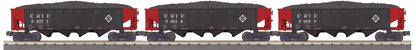 MTH 30-70135 - 4-Bay Hopper Car Set "Erie" (3-Car) - MrMuffin'sTrains