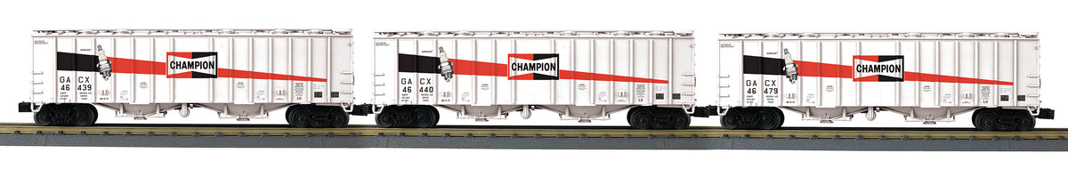 MTH 30-70143 - RailKing - Airslide Hopper Car "Champion" (3-Car) Spark Plug