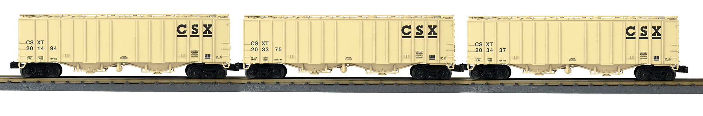 MTH 30-70147 - Airslide Hopper Car "CSX" (3-Car)