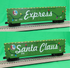MTH 30-70151 - 50’ Double Door Plugged Boxcar Set "Christmas" w/ LED Lights (4-Car)