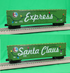 MTH 30-70151 - 50’ Double Door Plugged Boxcar Set "Christmas" w/ LED Lights (4-Car)