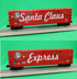 MTH 30-70151 - 50’ Double Door Plugged Boxcar Set "Christmas" w/ LED Lights (4-Car)