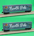 MTH 30-70152 - 50’ Double Door Plugged Boxcar Set "North Pole" w/ LED Lights (4-Car)