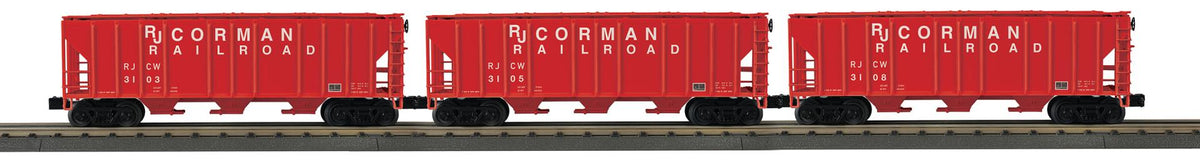 MTH 30-70159 - RailKing - Ps-2 Discharge Hopper Set "RJ Corman" (3-Car)