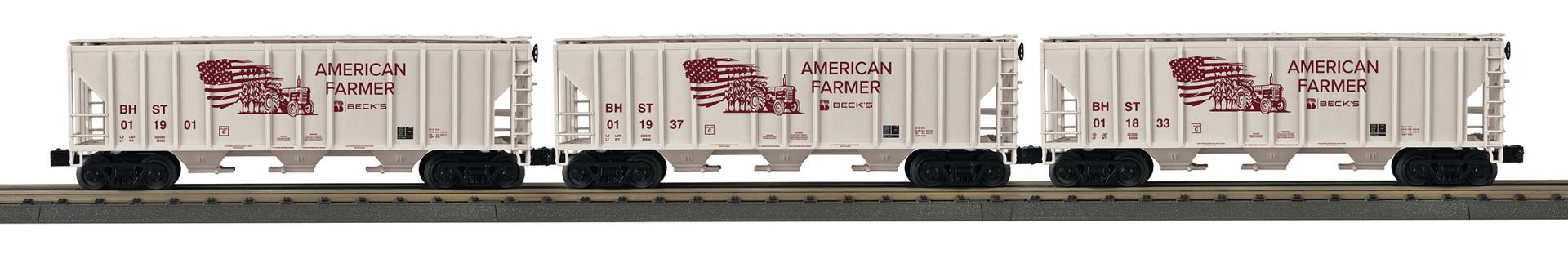 MTH 30-70165 - Ps-2 Discharge Hopper Set "Becks" (3-Car) - Custom Run for MrMuffin'sTrains