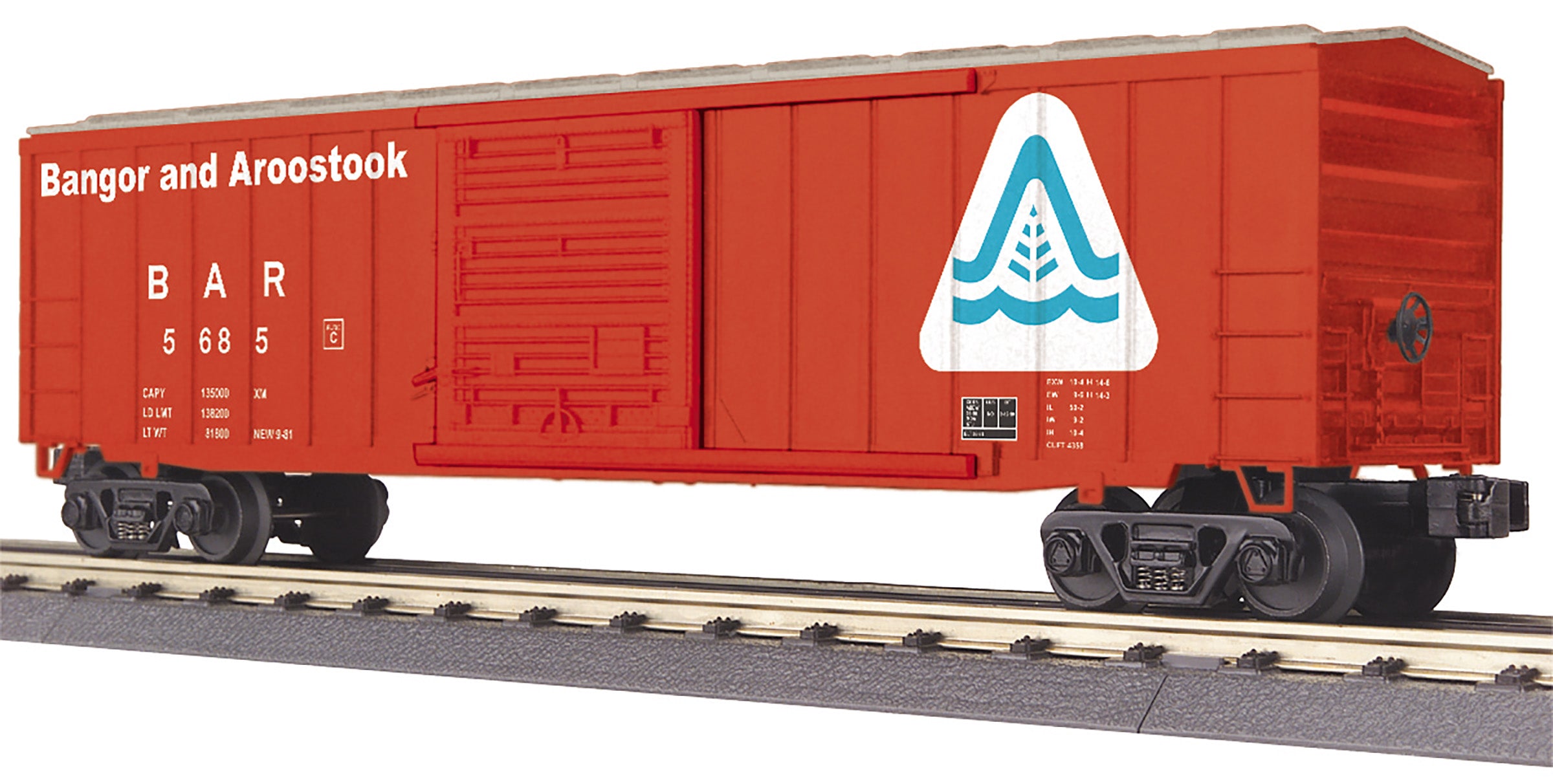 MTH 30-71208 - 50’ Modern Box Car "Bangor & Aroostook" #5685