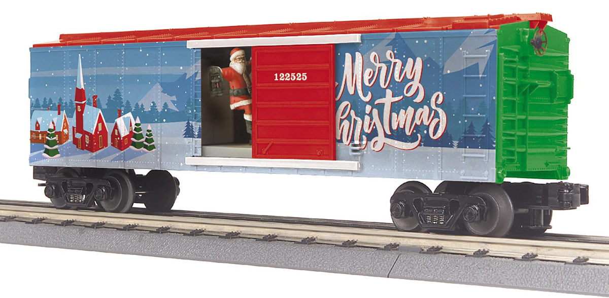 MTH 30-71236 - RailKing - Operating Box Car "Christmas" #122525 w/ Santa