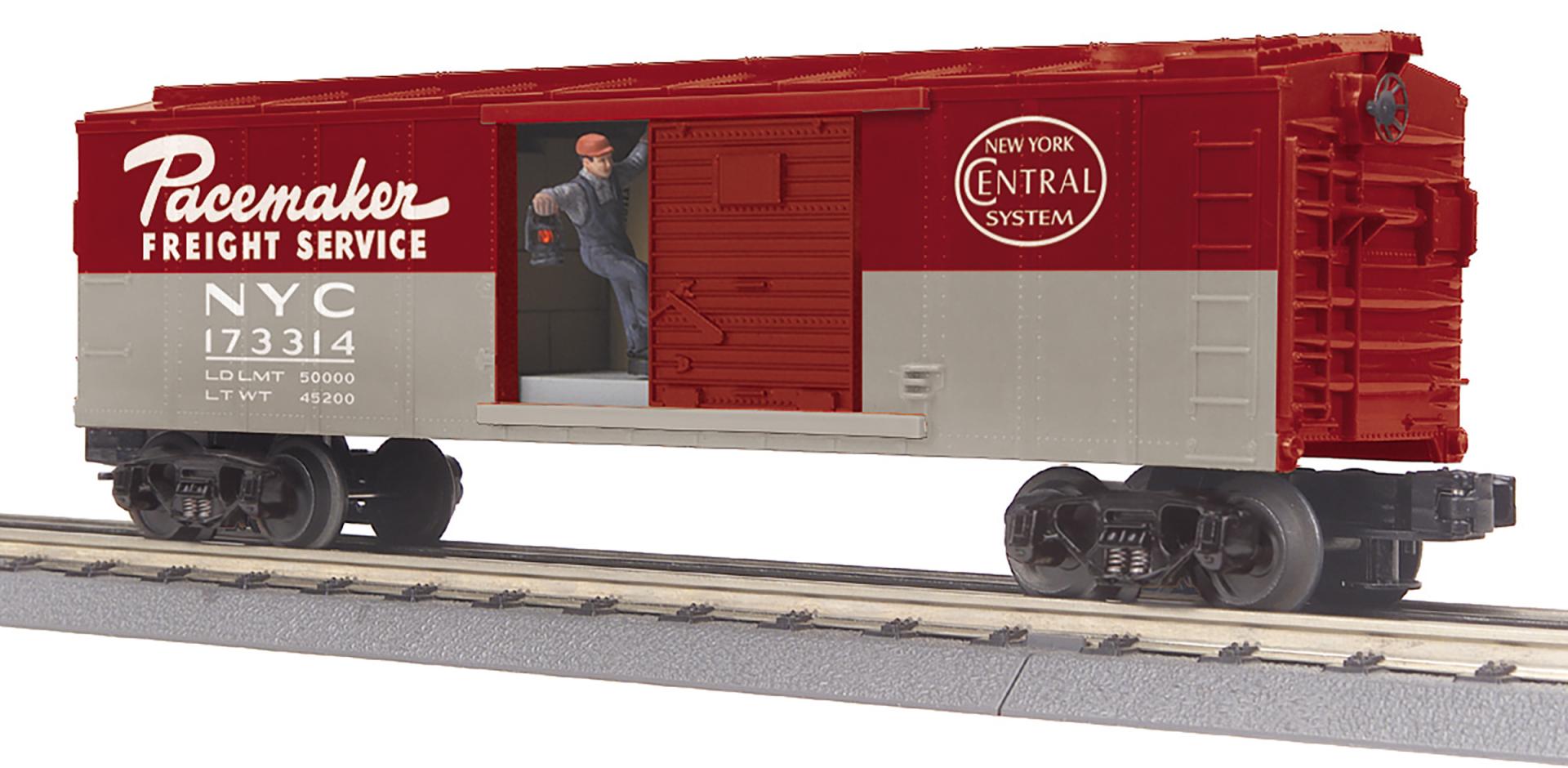 MTH 30-71240 - Operating Box Car "New York Central" #173314 w/ Signal Man