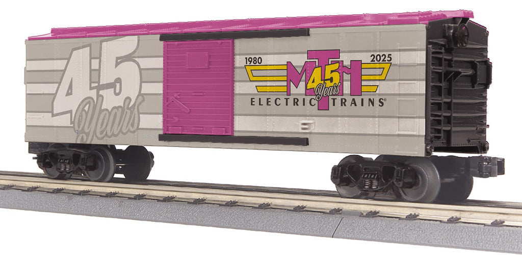 MTH 30-71254 - RailKing - 40' Box Car "MTH Electric Trains" #2025 (45th Anniversary)