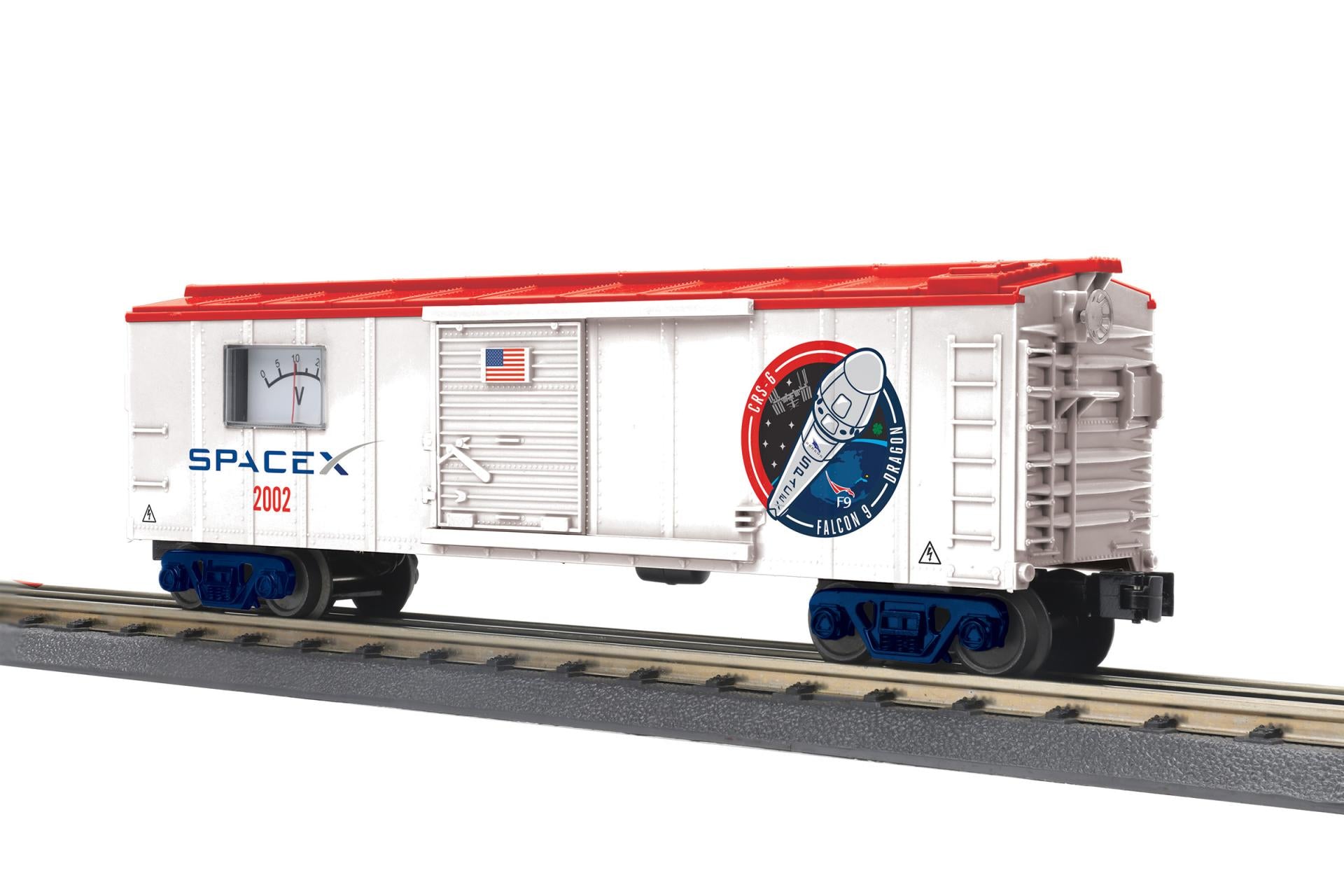 MTH 30-71268 - Box Car "SpaceX" #2002 w/ Power Meter