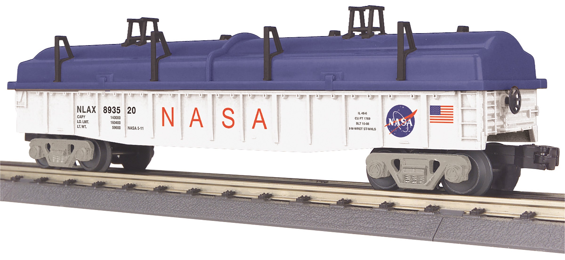 MTH 30-72233 - Gondola Car "NASA" #893526 w/ Cover