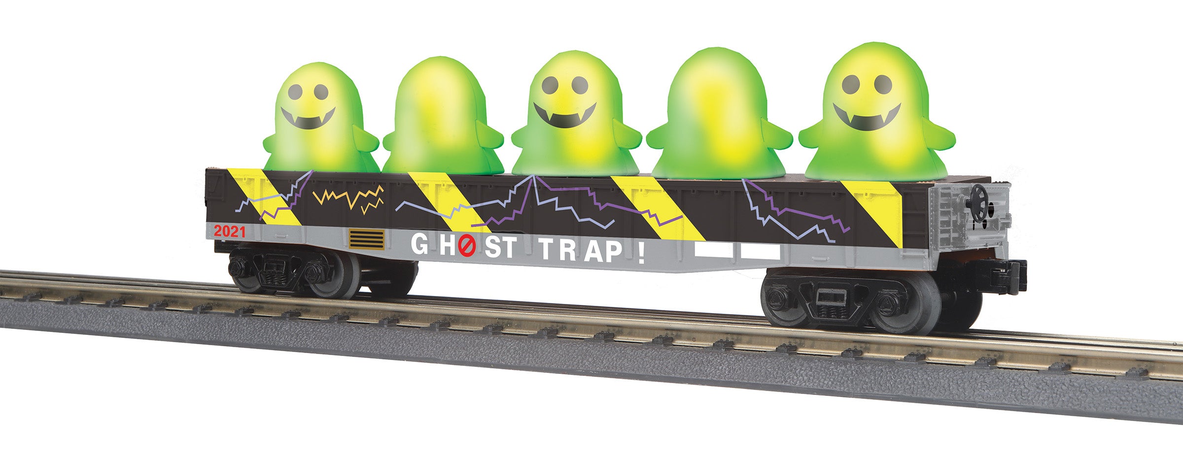 MTH 30-72254 - Gondola Car "Ghost Trap" #2021 w/ Flickering Lighted Ghosts