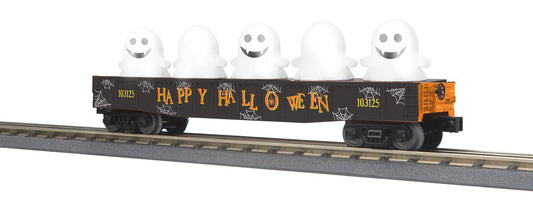 MTH 30-72259 - RailKing - Gondola Car "Halloween" #103125 w/ Flickering Lighted Ghosts