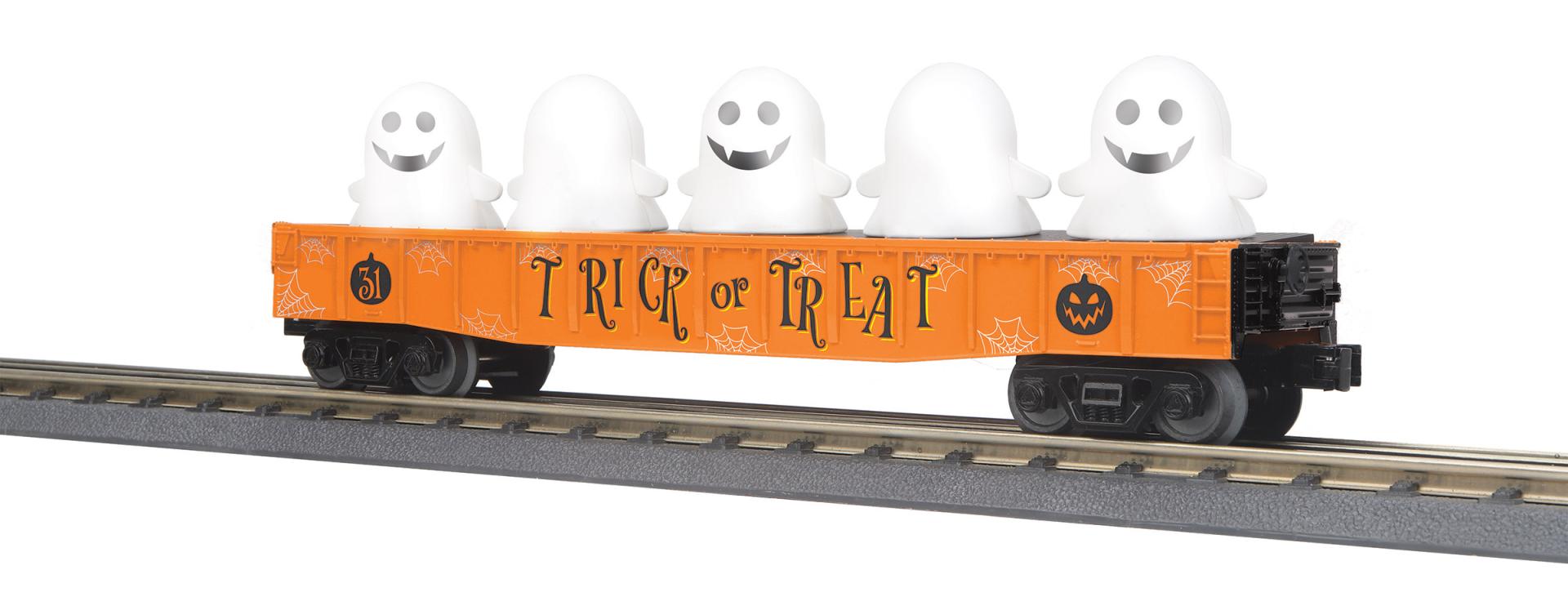 MTH 30-72267 - Gondola Car "Halloween" #31 w/ Flickering Lighted Ghosts