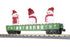 MTH 30-72272 - RailKing - Gondola Car "Christmas" w/ LED Christmas Lights & Lighted Snowmen