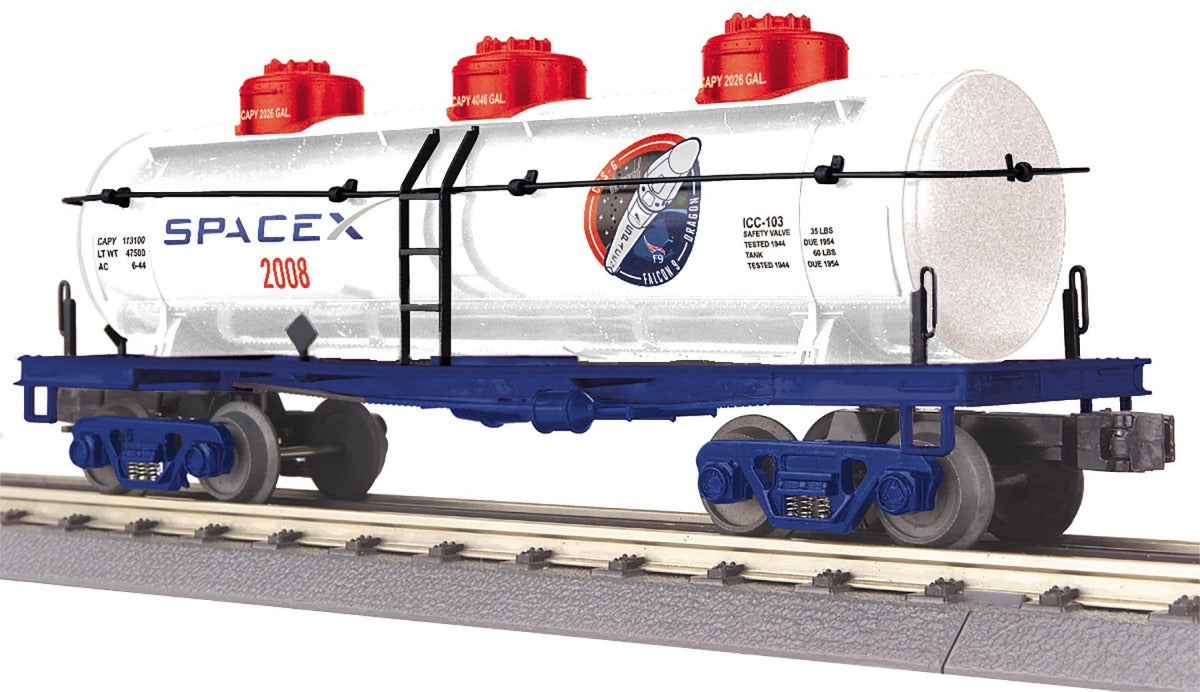 MTH 30-73664 - 3-Dome Tank Car "SpaceX" #SPX 2008
