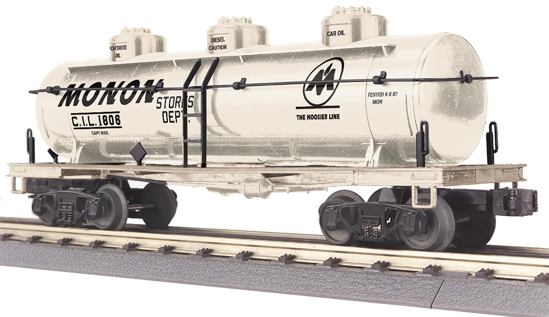 MTH 30-73673 - 3-Dome Tank Car "Monon" #1806 - Custom Run for MrMuffin'sTrains - MrMuffin'sTrains