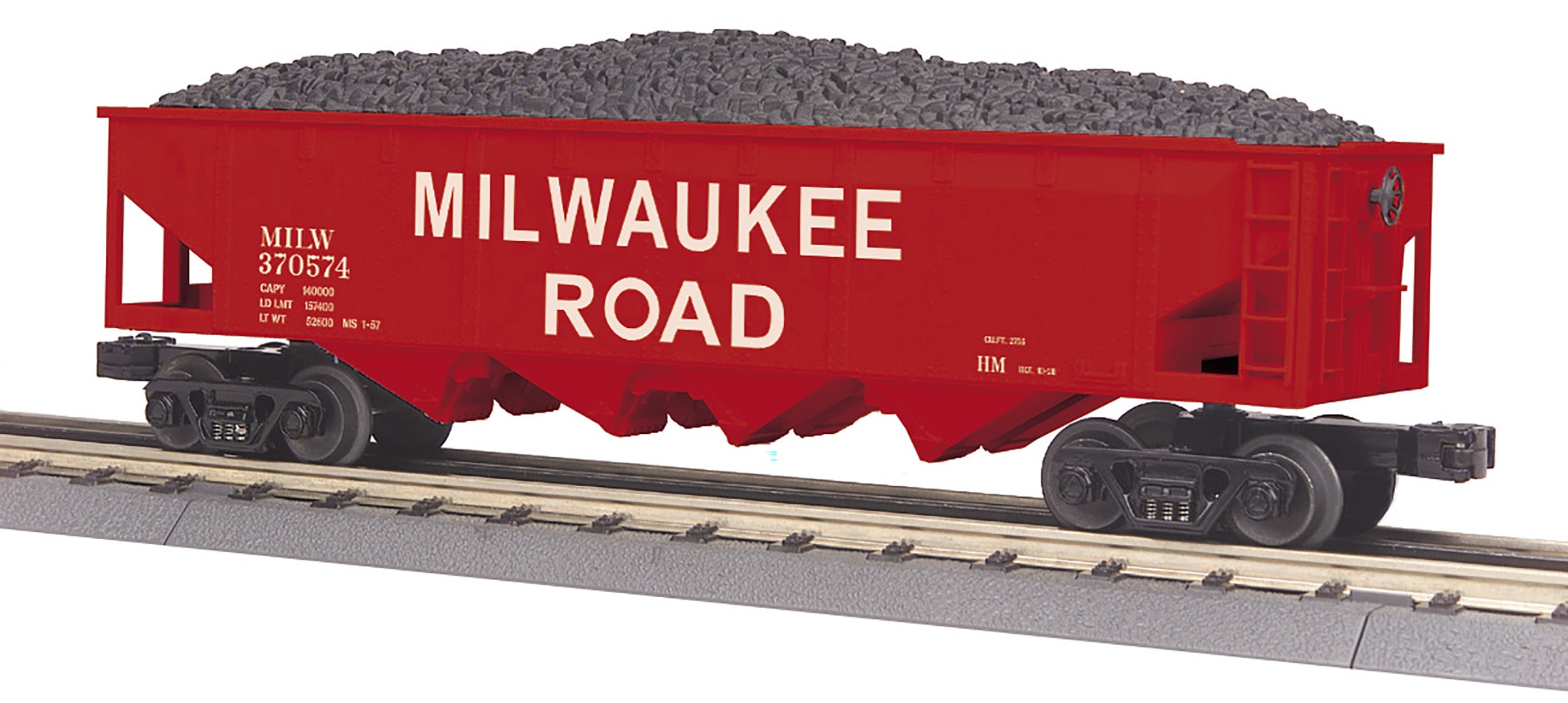 MTH 30-75755 - 4-Bay Hopper Car "Milwaukee Road" #370574