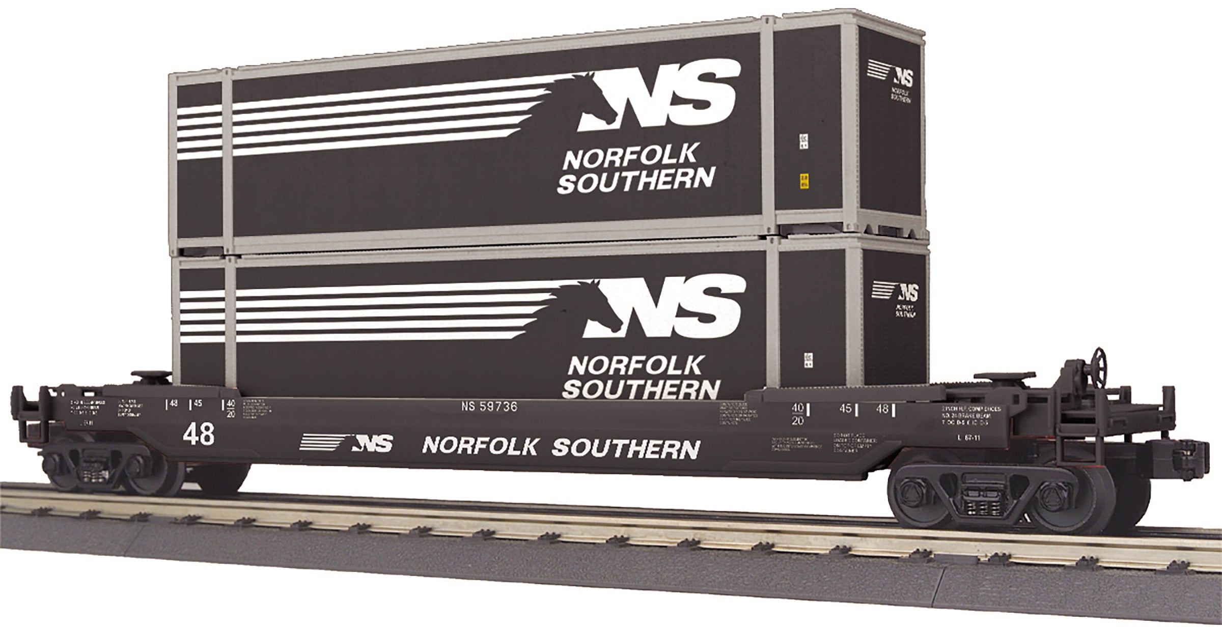 MTH 30-76906 - Husky Stack Car "Norfolk Southern" #59736