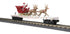 MTH 30-76941 - Flat Car "Christmas" #122525 w/ LED Lights, Santa Sleigh & Reindeer