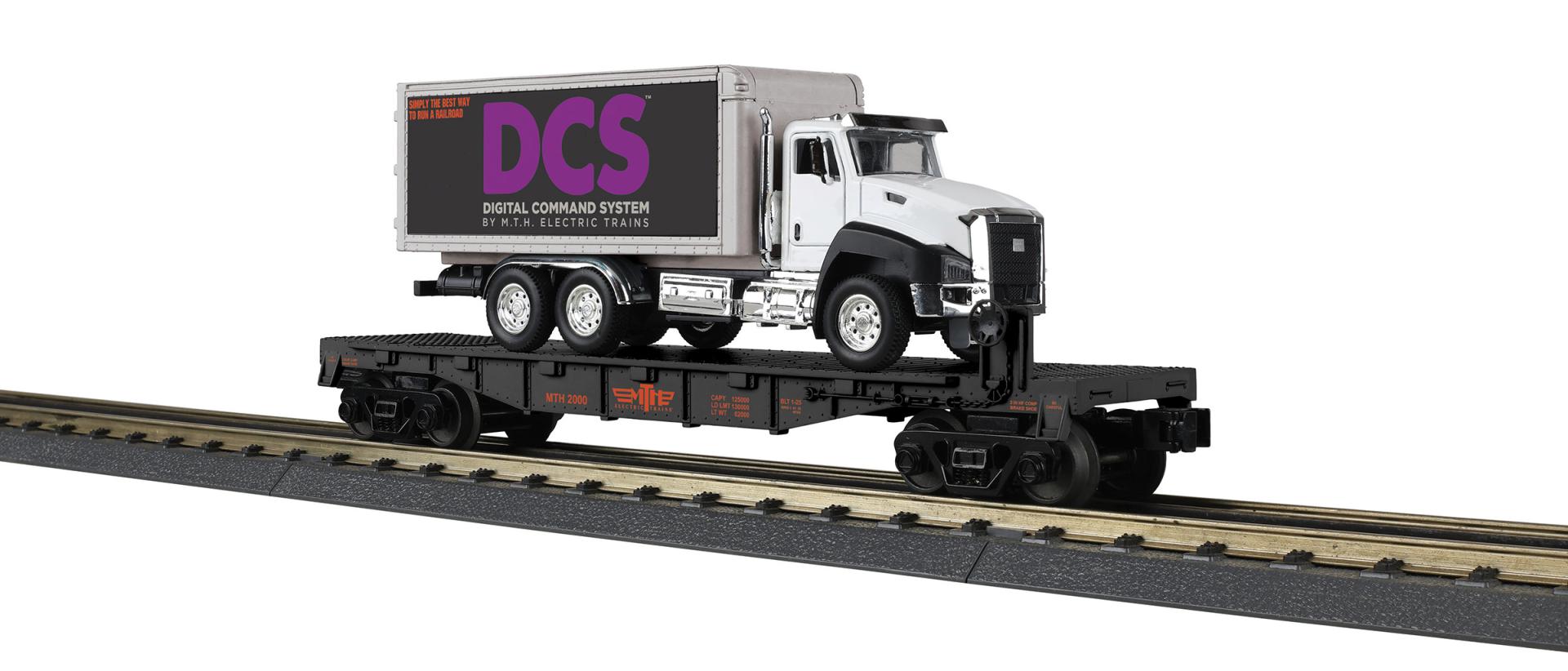 MTH 30-76966 - Flat Car "MTH Electric Trains" #2000 w/ Box Truck