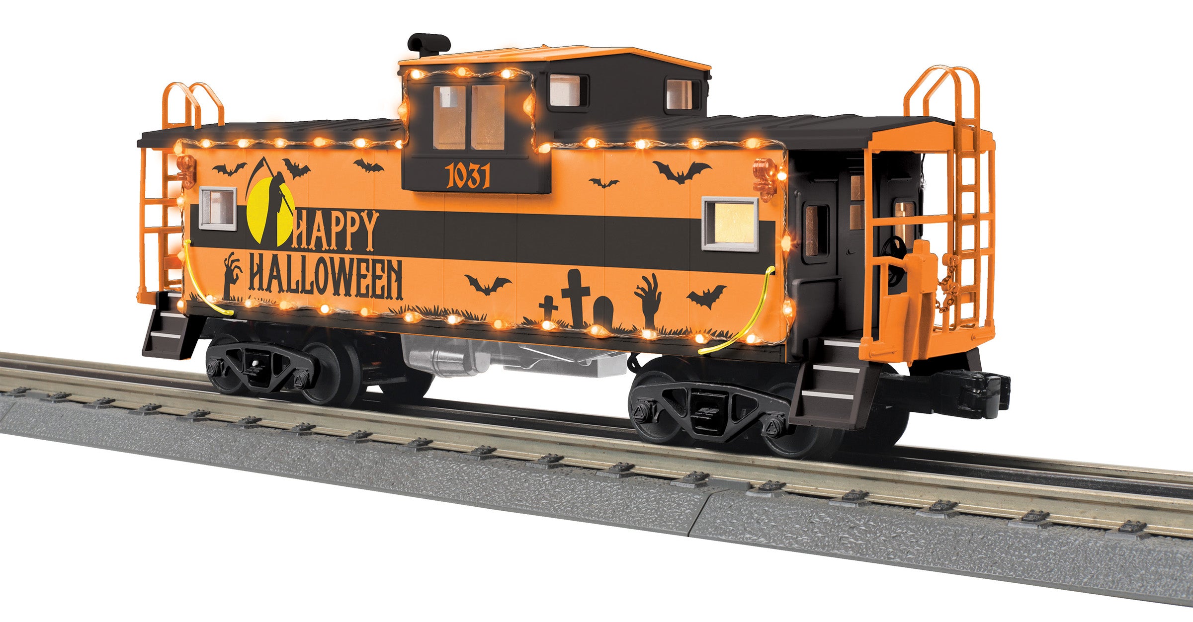 MTH 30-77398 - Extended Vision Caboose "Halloween" w/ LED lights