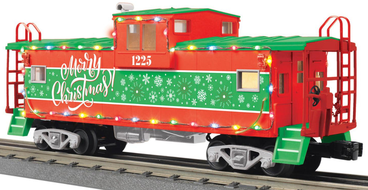 MTH 30-77438 - Extended Vision Caboose "Christmas" #1225 w/ LED Lights