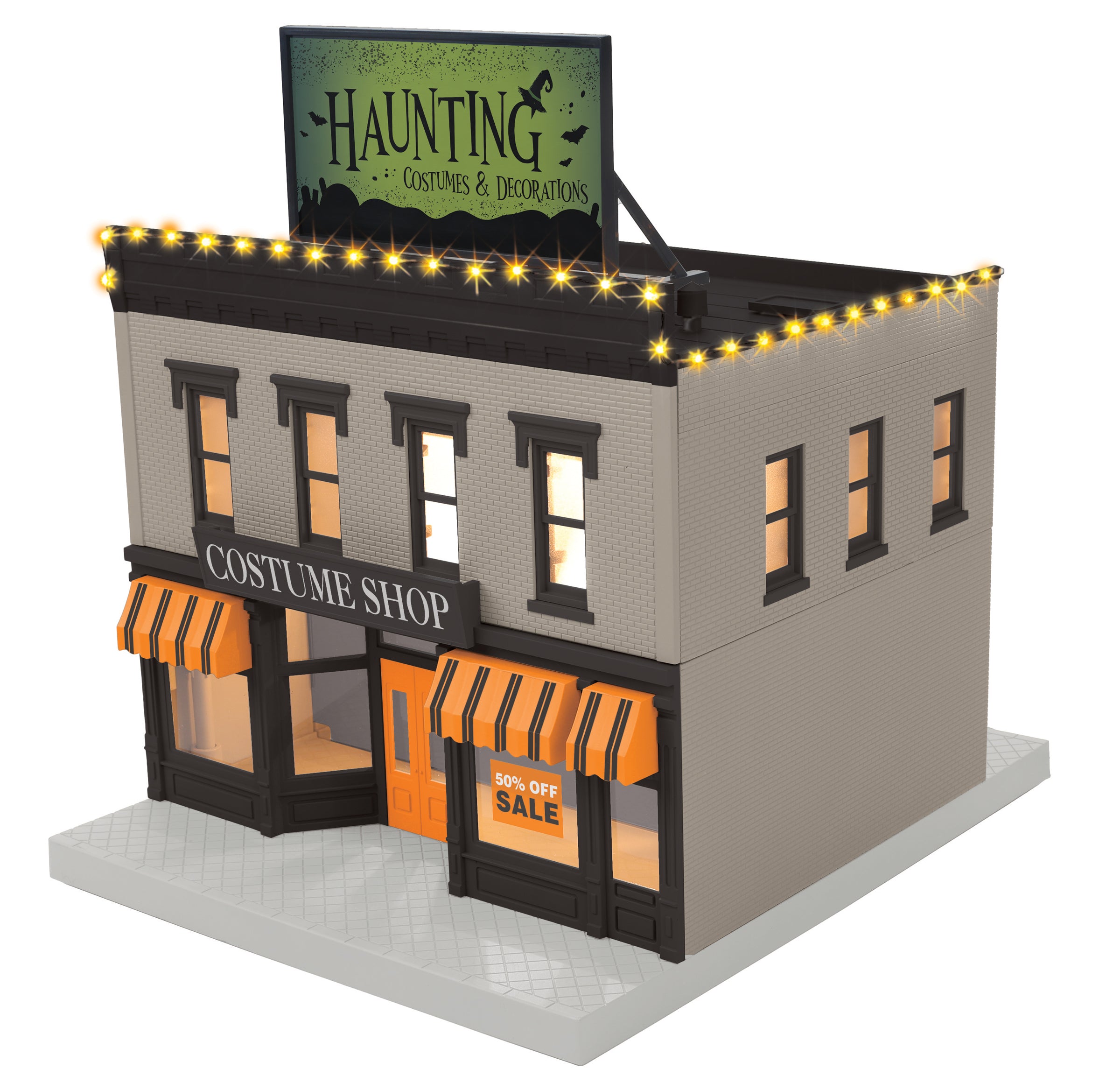 MTH 30-90682 - 2-Story City Building 1 "Halloween" w/ LEDs (Haunting Costumes & Decorations)