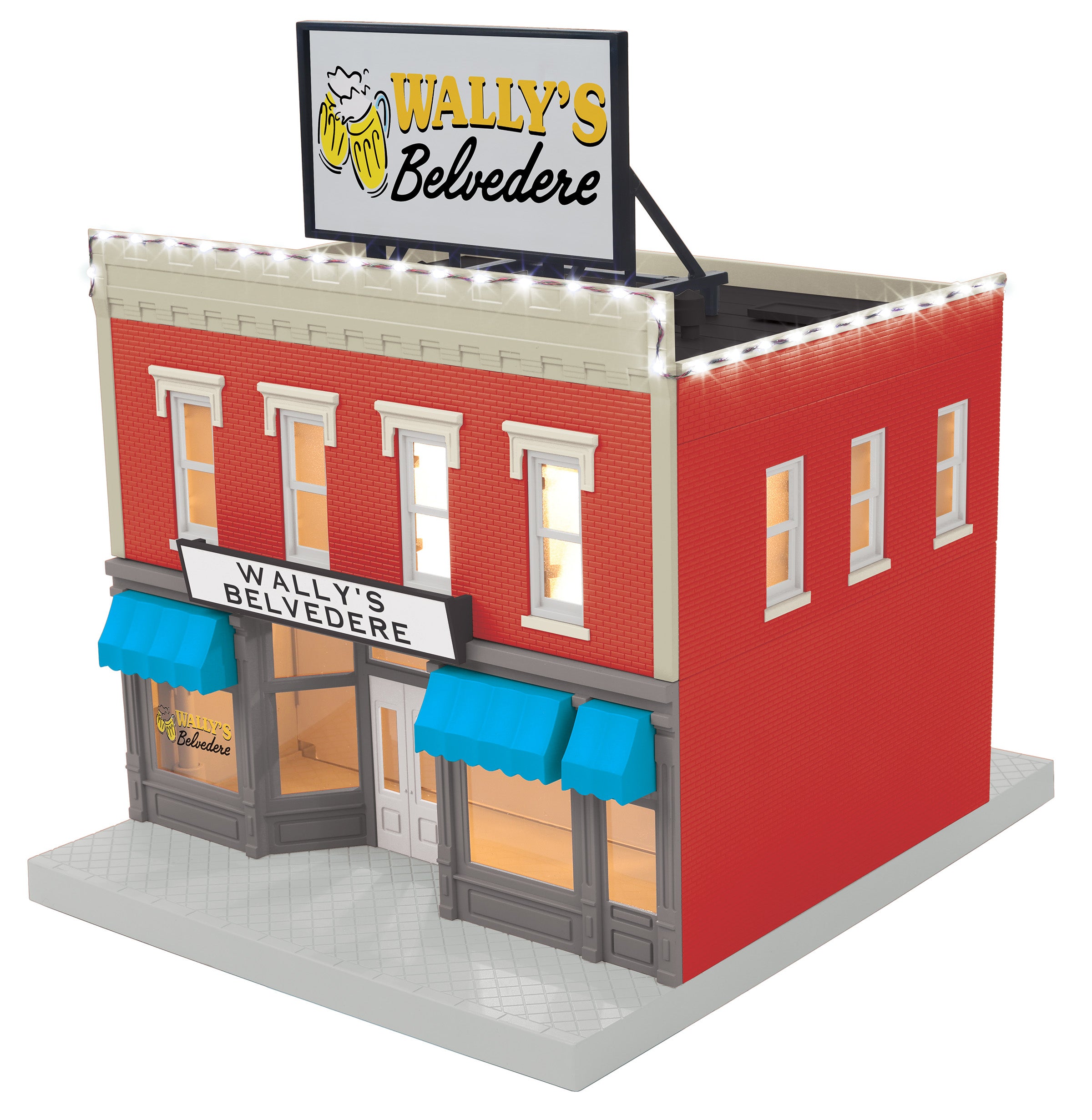 MTH 30-90684 - 2-Story City Building 1 "Wally’s Belvedere Tavern" w/ LEDs